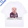 John Pork Calling Funny TShirt Casual Humor Style Vintage Streetwear Short Sleeved Graphic T Shirts Cotton Oversize Y2k Clothes