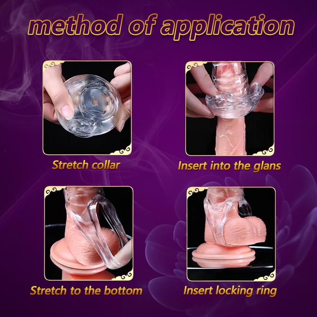 Pennis Extende Penis Sleeve Cock Sleeve Préservatif réutilisable, Sex Toys - Pompes et; Agrandisseurs Agrandisseur d'extension de pénis réaliste super épais pour hommes