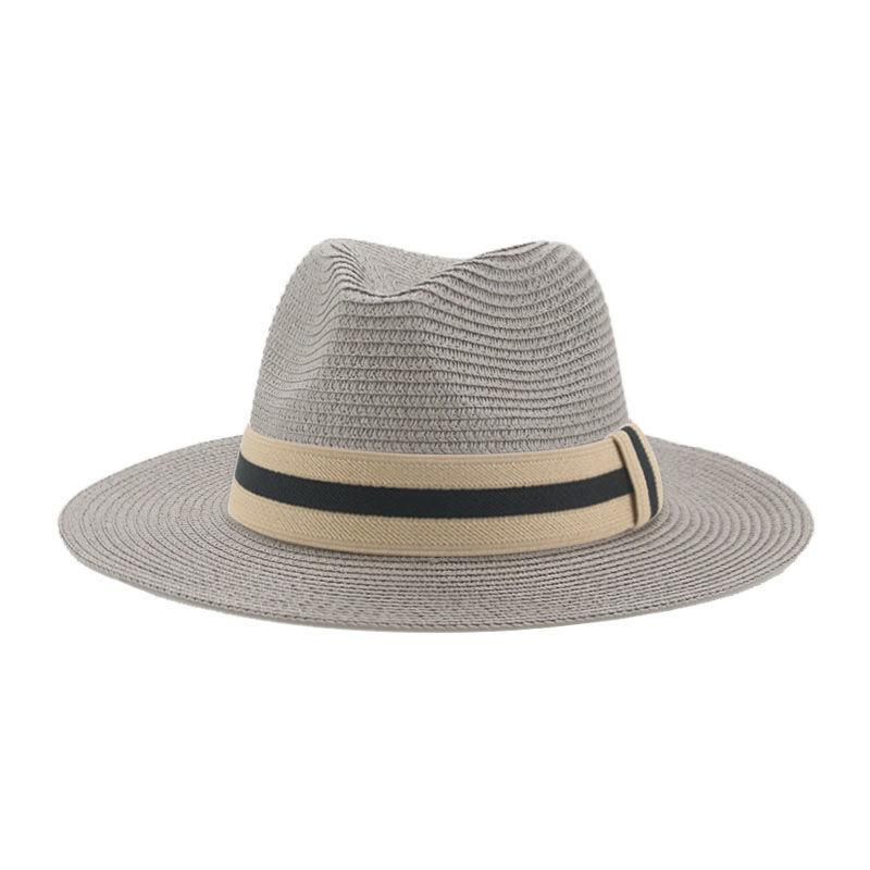 Retro straw hat Panama big flat brim hot sale in Europe and America, men's and women's new face small French sunshade beach hat