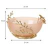 Vincent Glass Bowl in Peach & Gold | 21 x 21 x 13 cm