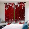 2Pcs Christmas Curtain Traditional Celebration Theme Pendant Baubles Ornate Snowflakes For Living Room Dining Room Bedroom