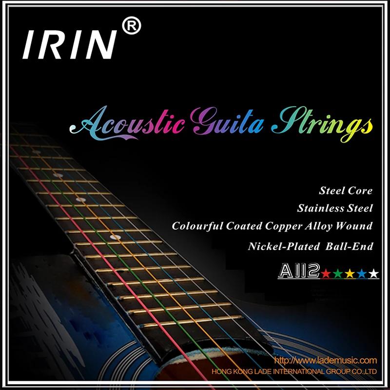 IRIN Acoustic Guitar Strings Stainless Steel Wire Rustproof Guitarra Strings Acoustic Guitar Portable Accessories