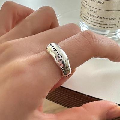 טבעת מכתב לנשים זוג מינימליסטי קלאסי וינטג' תכשיטי מסיבת יום נישואין סיטונאי