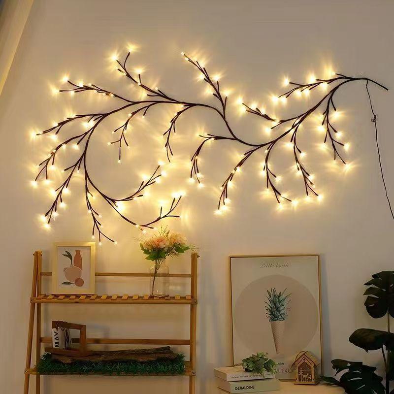 Colorful LED Branch Vine String Lights - Wall Decor for Living Room, Bedroom & Christmas Atmosphere