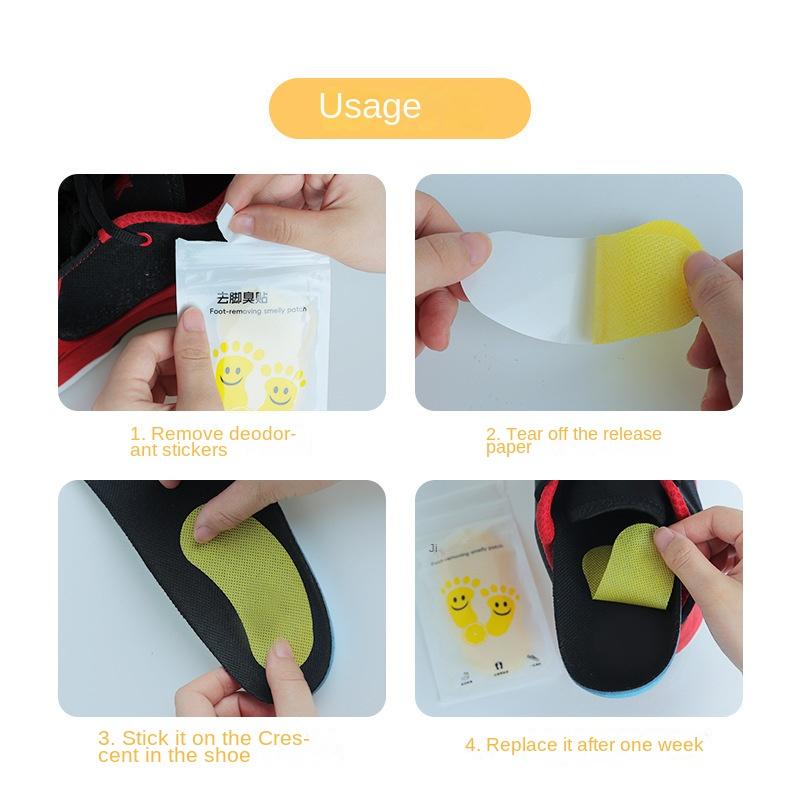 Shoe Fresheners Deodorant Stickers Deodorizing Shoes Deodorant Odor Absorbing Sweat Insoles Closet Shoe Closet Fresh Deodorant