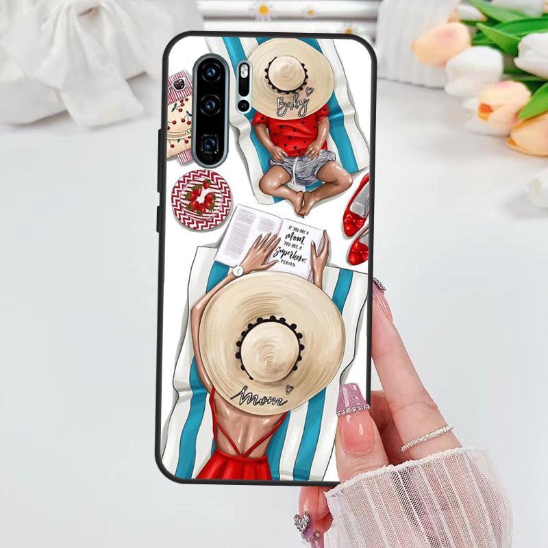 SUPER MOM MUM MOTHER MAMA CUTE BABY For Huawei Nova 12i 11i 8i 12s Y73 Y72 Y61 Y91 Y90 Y70 Y60 9 10 SE P30 P40 Lite P60 Pro Case