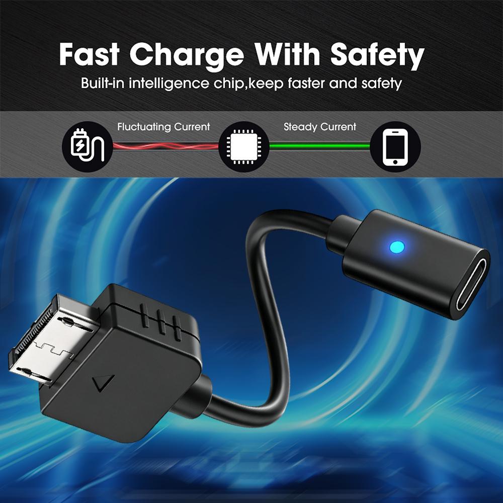 USB Typ C Adapter Ladekabel für PS Vita 1000 Spielkonsole Tragbares Hochgeschwindigkeits-Ladegerät Kabel USB-C Anschluss für PSVita1000