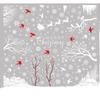 Snowflake Scene Christmas Window Stickers: Holiday Atmosphere Glass Decor
