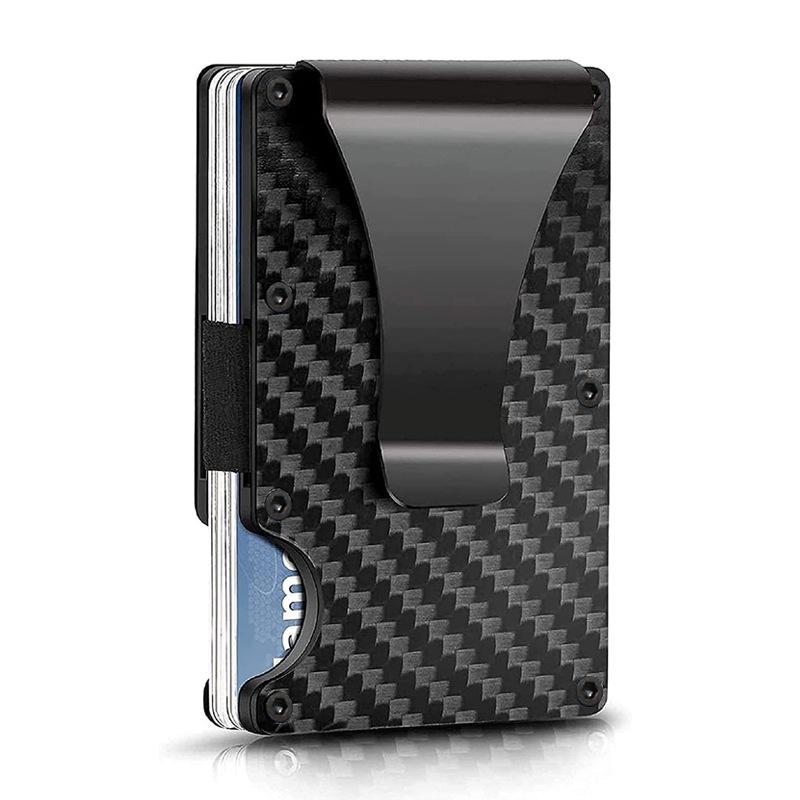 Carbon Fiber RFID-Blocking Minimalist Men's Card Holder Wallet