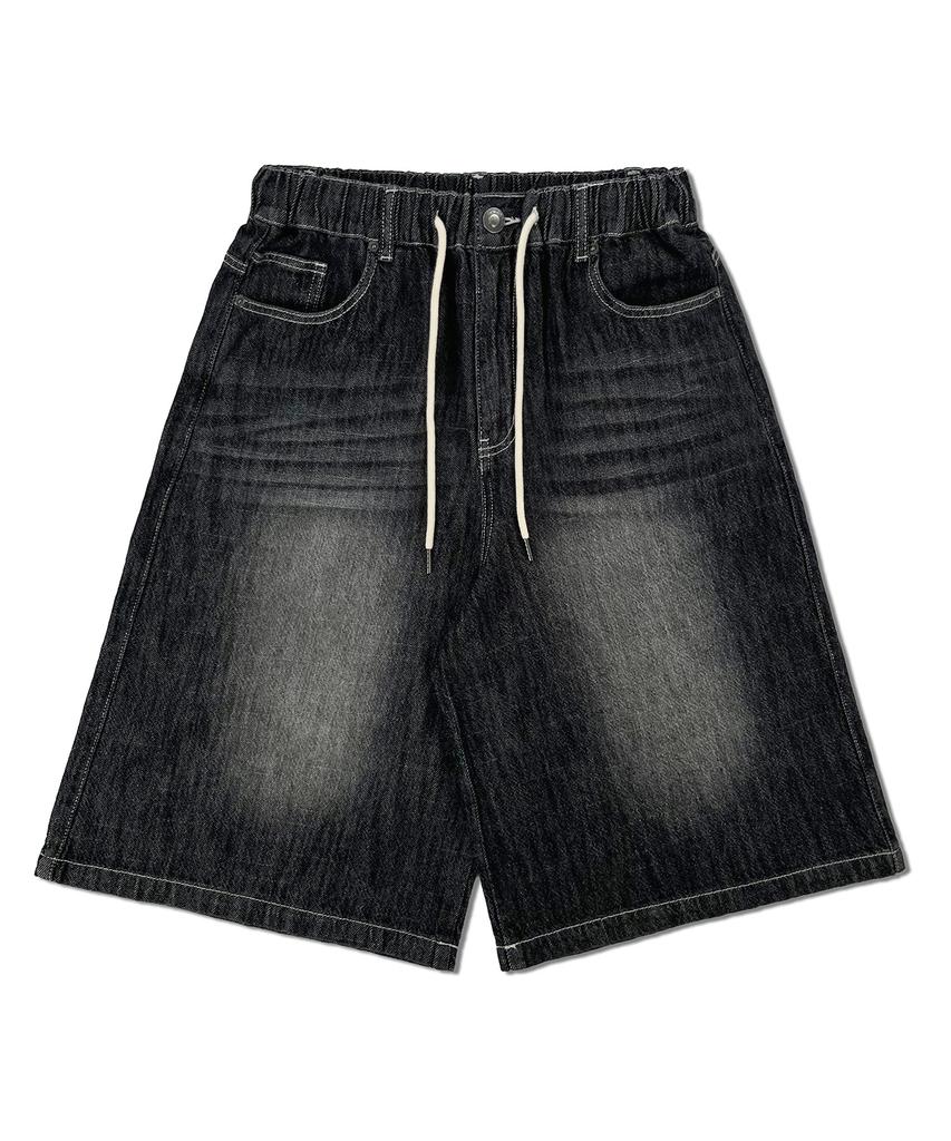 Eonoideu Basic Washed Denim Bermuda Shorts Lq2Du383_Black