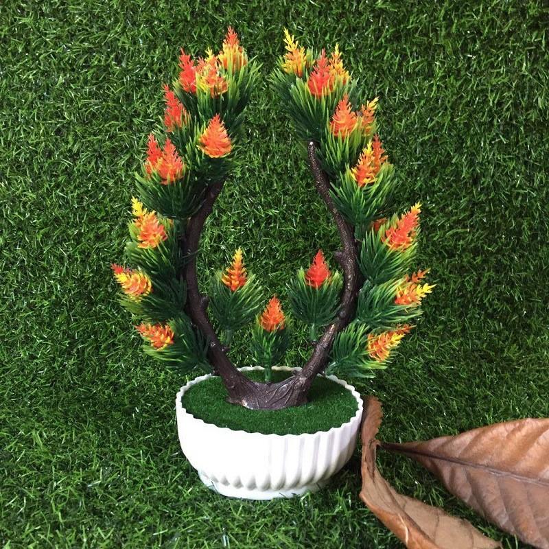 Forty Simulation Heartshaped One Pinecones Artificial Flower Plants Potted