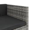 5 Piece Garden Lounge Set with Cushions Poly Rattan Grey