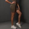 Peach Seamless Tummy Control High Waist Yoga Shorts for Women