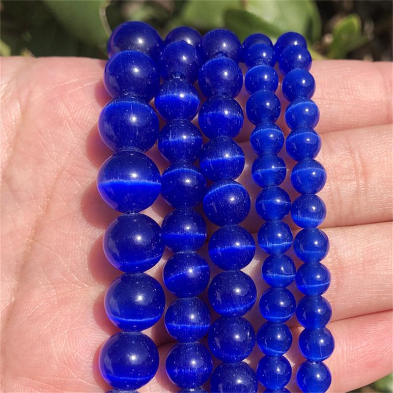 Χρωματιστές Στρογγυλές Χάντρες Μάτι Γάτας για Χειροτεχνίες Κοσμημάτων DIY