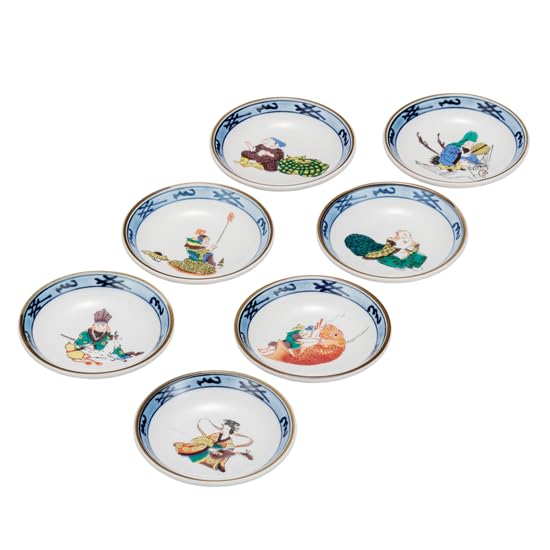

Kutani ware Iwataya Kutani ware Set of plates (size 3) Seven Lucky Gods K8-29