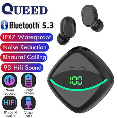 Bezprzewodowe obuuszne mini sportowe słuchawki z cyfrowym wyświetlaczem Bluetooth