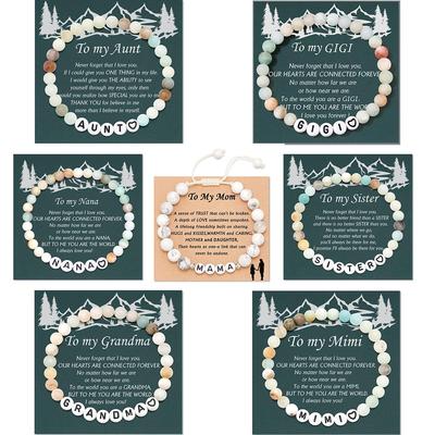 Pulseira Feminina de Contas de Pedra - Presente Ideal para Natal, Aniversário, Dia dos Namorados