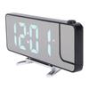 Projection Alarm Clock Auto Dim White Light Snooze Function Wake Up Night Mode 12/24 LED Mirror Digital Desk Clock