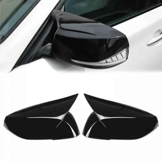 Rear Black Mirror Cover Caps M3 Style Car Parts For 2014-2024 Infiniti Q50 Q60