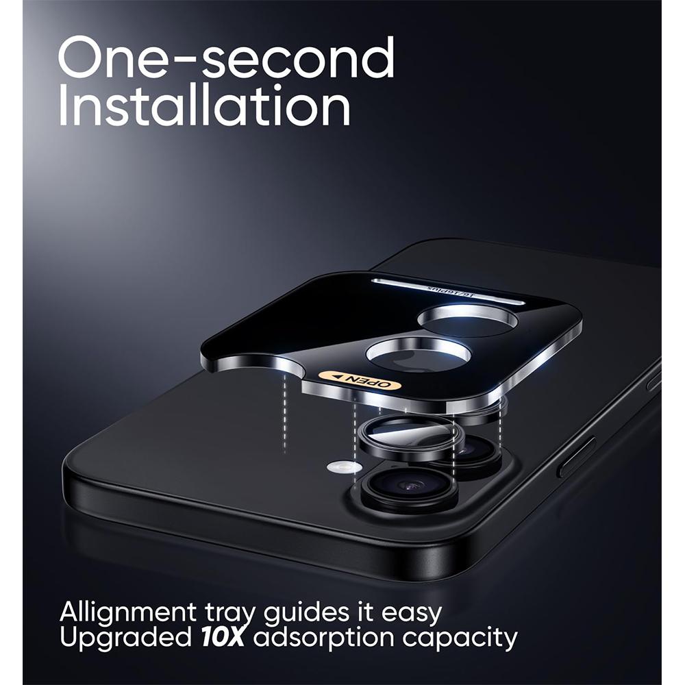 Tempered Glass Camera Lens Protector for iPhone 16 Plus 15 Pro Max 14 13 Mini 12 11 Alignment Protection Film Individual Cover Ring Phone Accessories