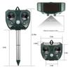 Outdoor Solar Powered Garden Cat Bird Ultrasonic Pest Control Dog Chaser Animal Repeller Repellent