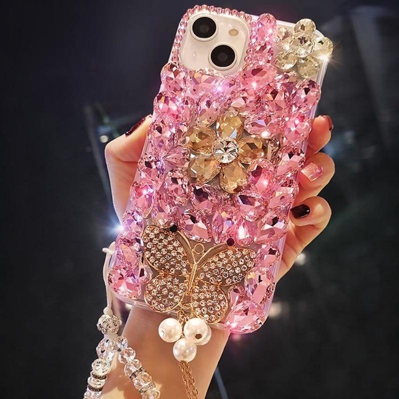 

Luxury 3D Bling Rhinestone Crystal Flower Phone Case For Honor X60 Pro X50i X30 X50 X40 X30i 5G Honor X30