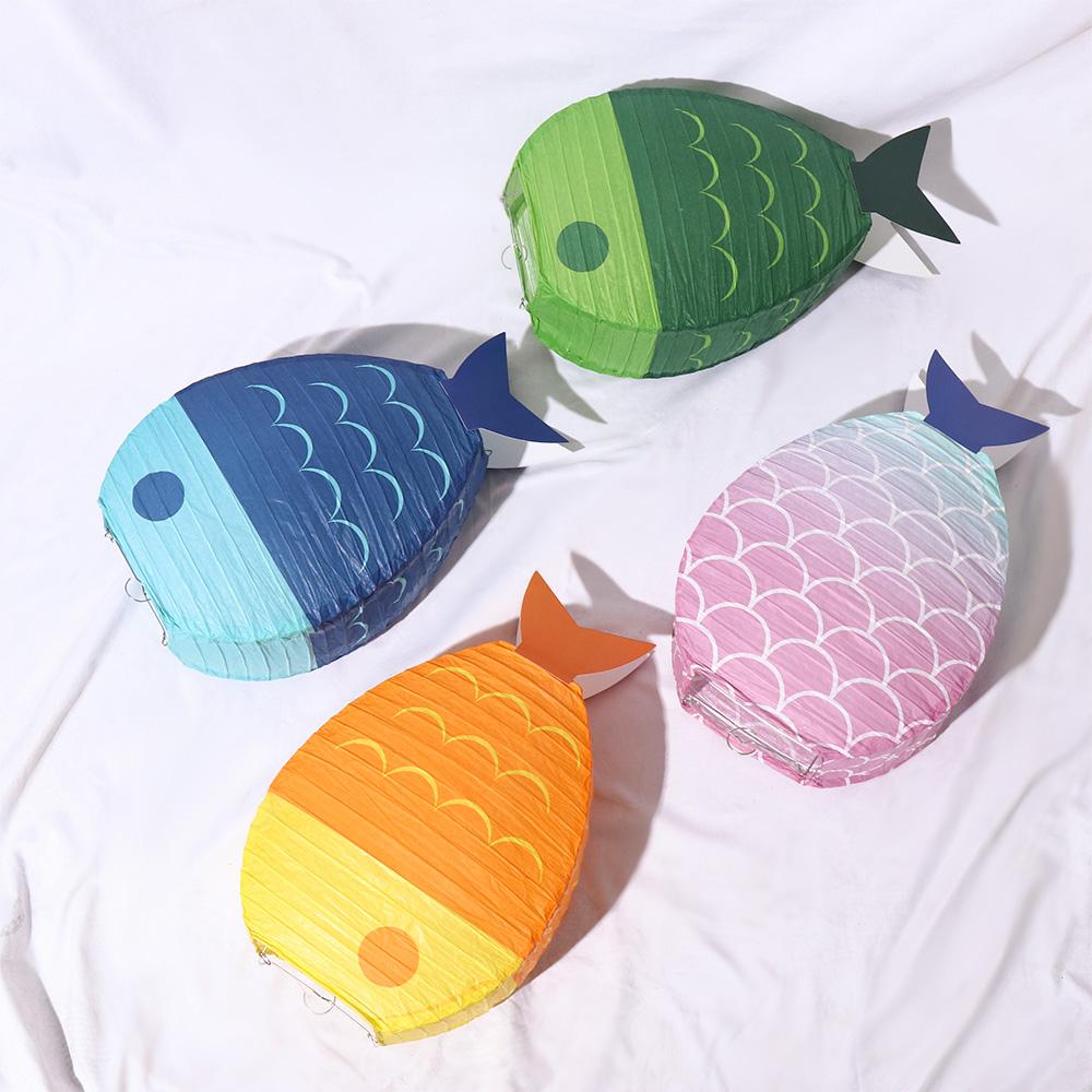 Praying Chinese Fish Shaped Cute Candle Light Decoration Paper Lanterns Party Supplies