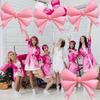 Reusable Pink Bow Balloons  for Girls Birthday Baby Shower Decorations Wedding Decorations