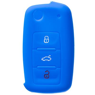SILICONE KEY COVER VW SKODA SEAT BLUE