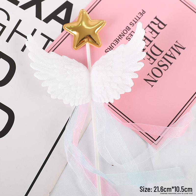 Angel Wing Feather String Lights Cake Topper Ornaments