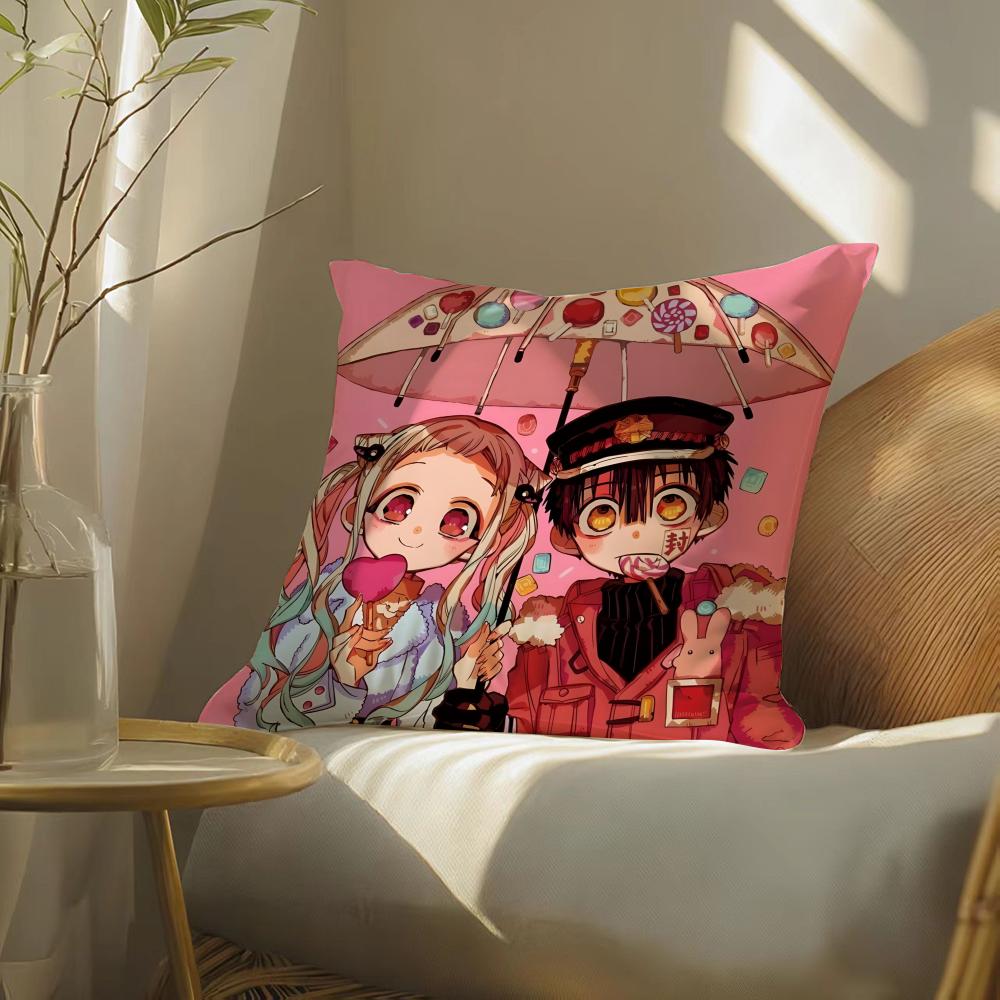 Cartoon T-Toilet-Bound Hanako-Kun Pillow Case Pattern Printed Pillowcase For Living Room Sofa Cushion Cover & Bedroom Decor