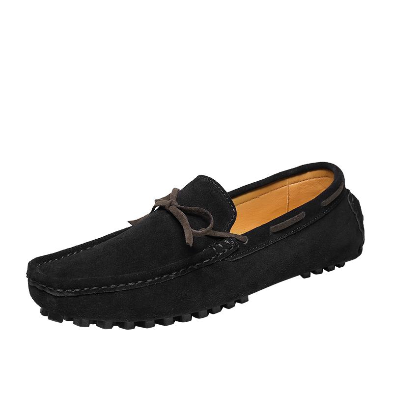 Mode 2024 Sommer Wildleder Slipper Herren Casual Scrub Herrenschuhe Ein Pedal Weiche Sohle Rutschfest Fahrschuhe Elegant Britischer Stil Braun