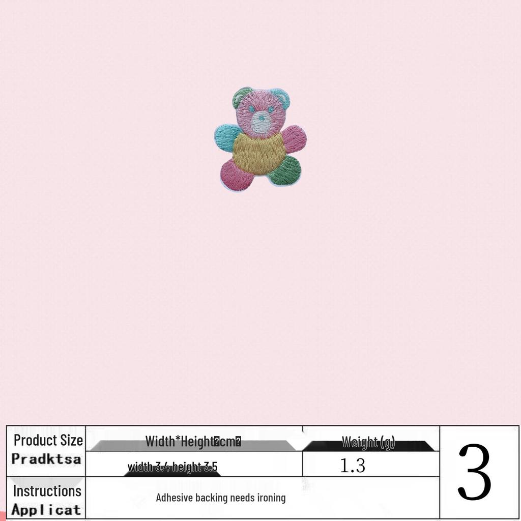 Korean Cartoon Embroidered Cloth Patch – Handmade Applique for DIY