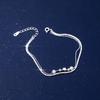 Exquisite Simple Design S925 Sterling Silver Double-layer Silver Star Bead Bracelets Jewelry Girls Gift Accessories YB-XY-758