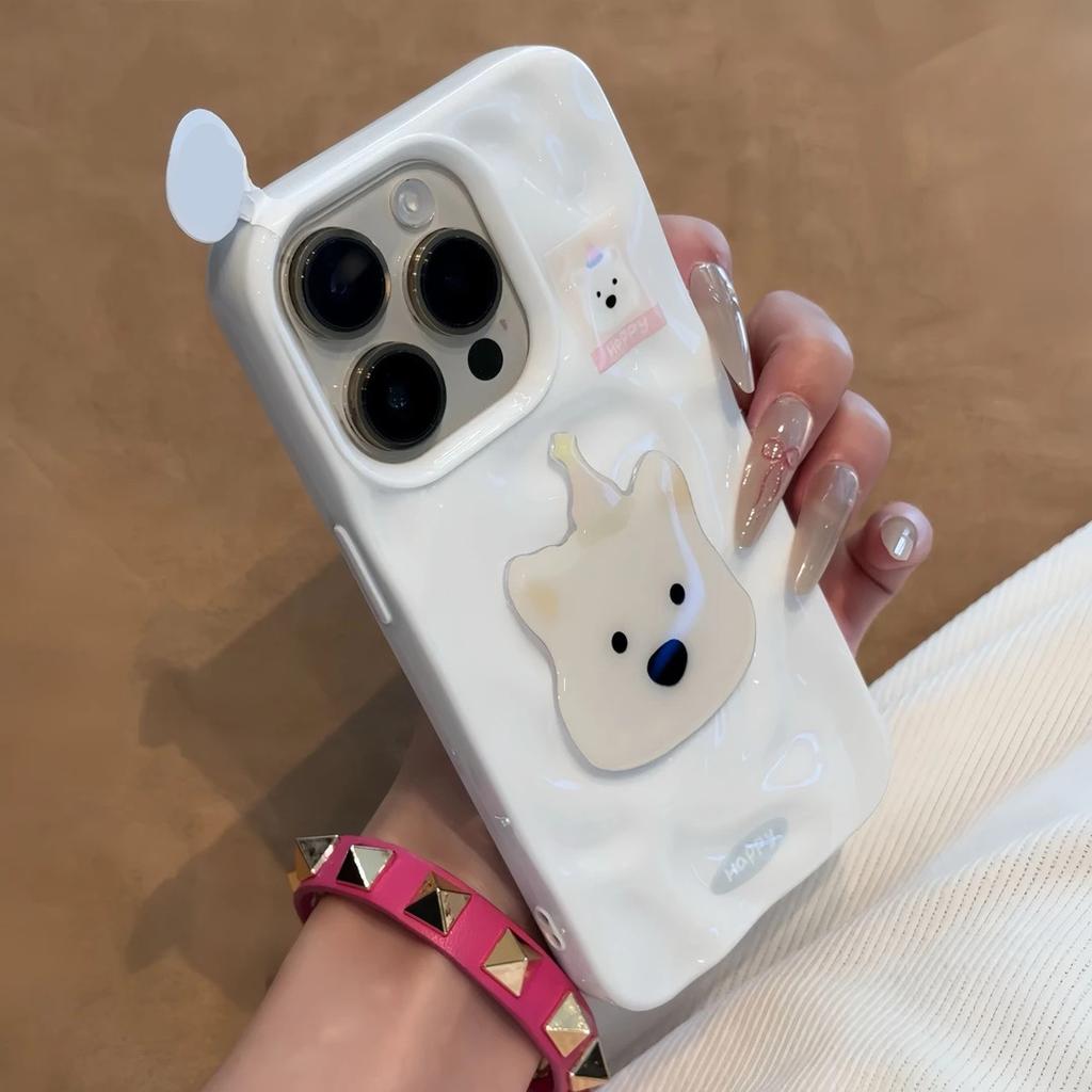 Fun hat animal patch for apple 17/16 pro mobile phone case iPhone15 meteorite pattern 13/12/14