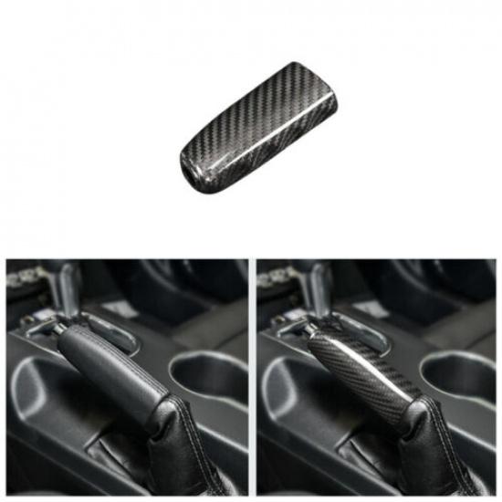 Real Carbon Fiber Car Handbrake Grips Cover Decoration For Ford Mustang 2015-19