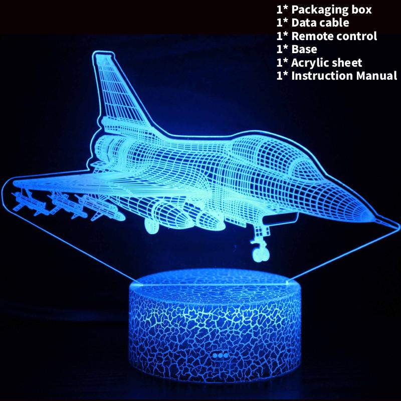 

Titanic Airplane 3d Acrylic Night Light Model Lamp Kids Bedside Lights Decor Style A