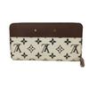 Used LV Circle Bordeaux Zip Around Monogram Wallet (12564, M67234, 7940) In White and Brown, Unisex from Japan AUTHENTIC
