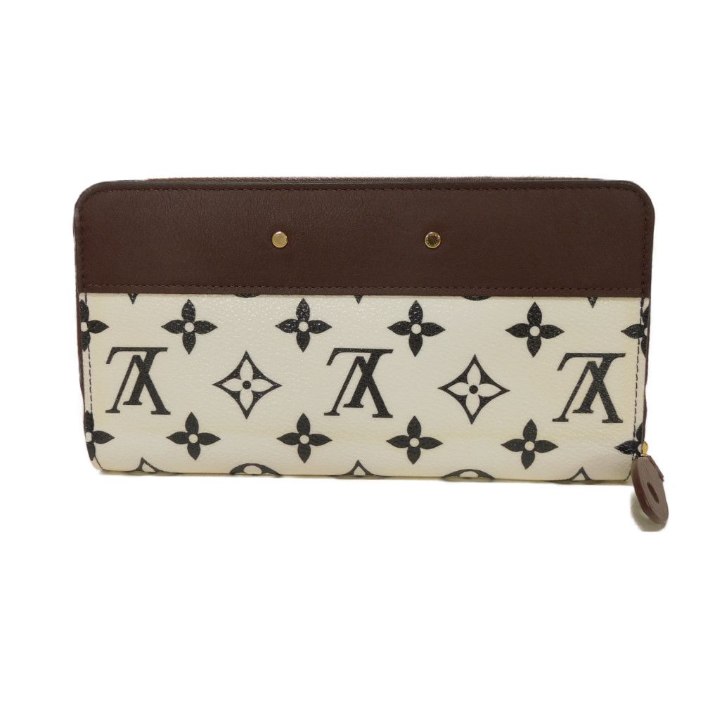 Used LV Circle Bordeaux Zip Around Monogram Wallet (12564, M67234, 7940) In White and Brown, Unisex from Japan AUTHENTIC