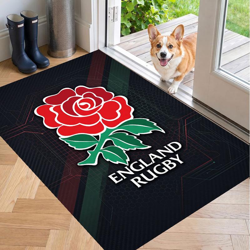 Soft Floor Carpet England Rugby Pattern Area Rug Decorative Mat For Home Room Decoration