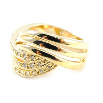 White 'Goddess' Gold Plated Ring