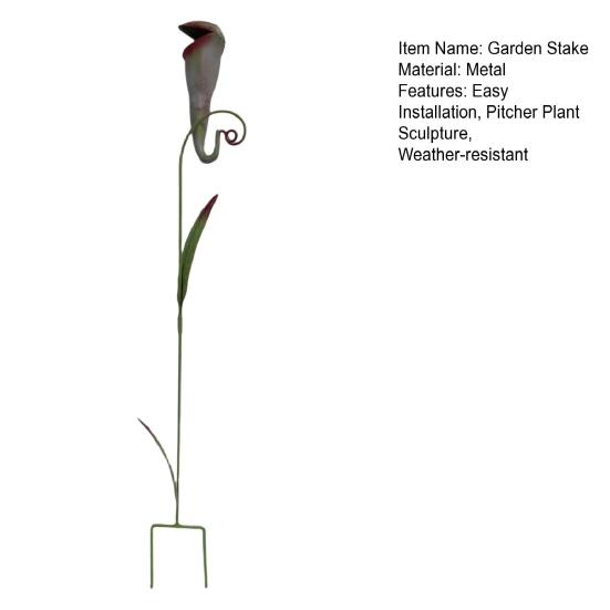 Yousheng Carnivorous Plant Garden Stake, Metal Pitcher Plant Sculpture, Insectivorous Plant Yard Art Stake, Outdoor Decoration for Lawn Patio Yard