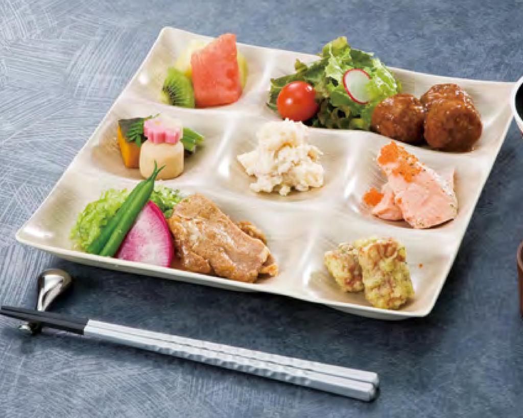 Wakaizumi Lacquerware Buffet Dishwasher WOOD Light Plate, Safe, Nine-Hole Plate, Wood/C, M-36-17