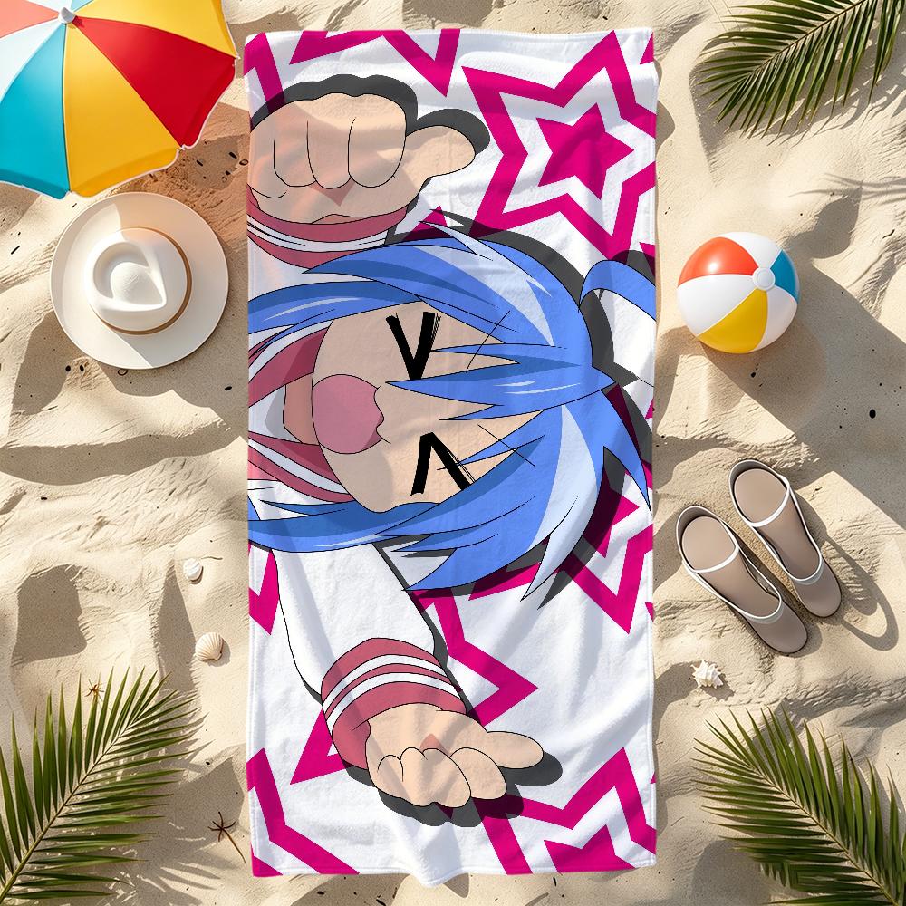 l-lucky anime s-stear Towel Large Quick-Drying Microfiber soft Beach Towel for Travel Fitness Sauna Bathing Camping
