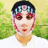 Hand-Painted Silk Sichuan Opera Face-Changing Mask