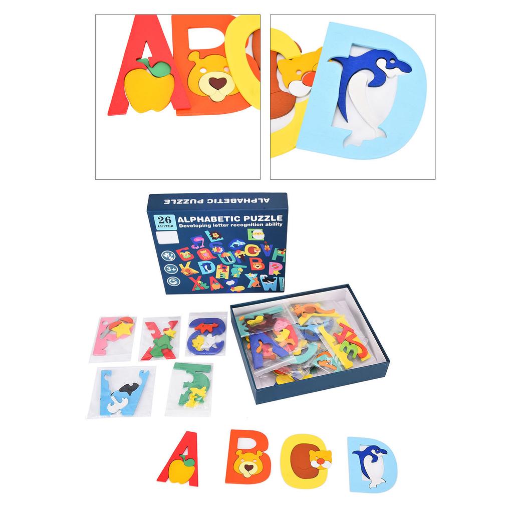 Alphabet Puzzle Toys 26 Letters Words Puzzles Toys Educational Learning Toys for Kids