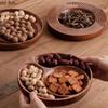 Walnut Dried Fruit Plate Snack Plate Fruit Bowl Refreshment Tray Wooden Snack Platter Pastry Plates Dim Sum Dish Dessert Plates