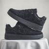 Pure black men's shoes new summer versatile thick-soled heightening casual board shoes youth sports shoes