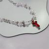 Tooxika Sweet Cool Hottie Pearl Cross Necklace Men's And Women's Hip Hop Personalised Dark Collarbone Chain