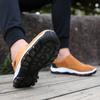 Męskie wsuwane sneakersy casualowe antypoślizgowe buty trekkingowe elastyczne mokasyny skóra PU podróżne do chodzenia płaskie
